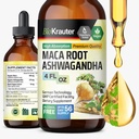 BIO KRAUTER Maca Root och Ashwagandha Tincture - Maca & Ashwagandha Supplements for Men & Women - Adaptogenic Liquid Supplement for Mood Support - Alkohol och Sugar Free Vegan Drops 4 Fl.Oz.