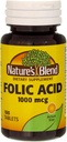 Naturens Blend Folic Acid 1000mcg Tablets 100 Count (4 Pack)