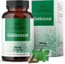 HERBAMAMA Goldenseal Root Capsules 700mg - Respiratory System & Immune Support med Goldenseal Powder Supplement - Vegan, Non-GMO