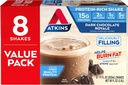 Atkins Gluten Free Protein-Rich Shake, Dark Chocolate Royale, Keto-Friendly, 8 greve av 1)