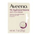 Aveeno Maximum Strength 1% Hydrocortisone Anti-Itch Cream, Triple Oat, Aloe & Vitamin E For Itch Relief From Eczema, Psoriasis, Insect Bites, Poison Ivy, Oak & Sumac & Detergents, 1 oz, 2 Pack