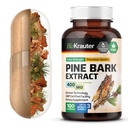 BIO KRAUTER Pine Bark Extract Capsules 400 mg - 100 greve - Antioxidant Supplement - 95% Proanthocyanidins - Pine Bark Supplement - Vegan, inga fillers
