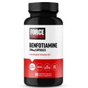 FORCE FACTOR Benfotiamine Plus Thiamine Supplement, Fat Soluble Vitamin B1 för High Absorption, Non-GMO, Vegan, 90 Vegetable Capsules
