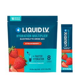 Flytande I.V.® Hydration Multiplier - Strawberry | Electrolyte Powder Drink Mix | 1 Pack (16 portioner)