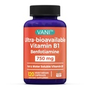 VANI Vitamin B1 med 750mg Benfotiamine, 2 i 1 Förbättrad formel -Fat & Water Soluble Thiamine B1 Supplement | 120 kapslar | Gluten Free