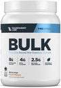Transparent Labs Bulk Pre Workout Powder - Naturligt sötad Avancerad Pre-Workout Formel för muskelbyggnad och styrka - 30 portioner, Peach Mango