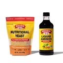 Bragg Premium 12 Ounce Nutritional Yeast Seasoning Pouch - Vegan, Gluten Free Cheese Flakes och Liquid Aminos All Purpose Seasoning - Soy Sauce Alternative 16 uns