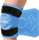 APEXUP Ice Pack för Knee Pain Relief, Large Reusable Wrap efter kirurgi, Flexibel Gel Cold Pack för skador, smärtlindring för Back, Shoulder, Elbow, Ankle och Leg (Blue, L, 1PK)