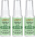 Lovita Propolis Throat Spray, Canadian Propolis Spray, High Potent 500 mg Propolis per ml with 9:1 High Concentrate, Natural Sore Throat Spray for Immune Support, Alcohol-Free, 1 Fl Oz (Pack of 3)