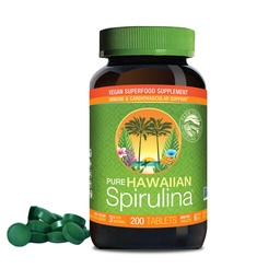 Nutrex Hawaii, Pure Hawaiian Spirulina 500 mg, Vegan, stöder immunsystem, hjärta, celler och energi, 200 tabletter
