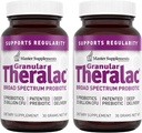 Master Supplements Granular Theralac - 1.05 oz, Pack of 2 - Multi-Strain Probiotic Powder for Optimal Gut Health - Great for Kids - Vegan, Gluten Free - 80 Total Servings