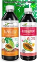 Papaya Leaf Extract Bundle - Digestive och Blood Support Combo, 2 enheter, 12oz och 16oz Non GMO - Herbal Goodness