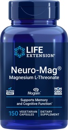 Livslängd Neuro-Mag Magnesium L-Threonate, 150 vegetariska kapslar, Magtein Supplement för kvinnor och män