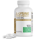 Bronson L-Lysine Extra Strength 1000 MG per Tablet High Potency, Immune Support & Supports Collagen Synthesis, Non-GMO, 100 Vegetariska tabletter