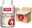 Jarrow Formulas Arginine 1000 mg, Dietary Supplement, Stöder Nitric Oxide Production, Stöder Protein Synthesis, 100 tabletter, Upp till 100 Day Supply (Pack av 12)