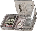 CFMOUR 3-i-1 Pill Cutter Splitter för små eller små stora piller, Crusher Grinder med Powder Brush Grind tabletter, Pill Carrier för lagringspiller, Mills för äldre, barn & husdjur, svart