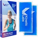Återanvändbar Gel Ice Packs för skador av Kinetic Labs (2 Pack) - Hot Cold Packs för skador 11 "x 5.3" - Flexibla Ice Packs för Back Head Knee Shoulder Neck Ankle Elbow Feet Headaches Surgery (Large)