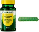 Spring Valley Medelhavsolja av Oregano 2000 mg 60 Softgels för immunhälsa med Pill Organizer