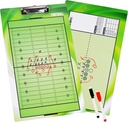 BETTERLINE Football Coaching Board Double-Sided Dry-Erase Clipboard för American Football Coaches - Kommer med 2 Raderbara Pennor