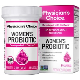 Läkarens valprobiotika för kvinnor - PH Balance, Digestive, UT, & Feminine Health - 50 miljarder CFU - 6 unika stammar för kvinnor - organisk prebiotika, Cranberry Extract + - Womens Probiotic - 84 CT