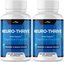 VIVE MD Neuro Thrive Brain Supplement - Officiell Formel - Neuro Thrive PQQ, Neuro Thrive för extra styrka med Ginkgo Biloba Extract, Siberian Ginseng Extract (2 Pack)