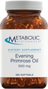 Metabolic Maintenance Evening Primrose Oil Capsules - 500 Milligram, Cold Pressed GLA + LA (180 Softgels)