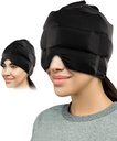 Headache och Migraine Relief Ice Cap| Patented Wearable Headache Relief Hat for Migraines, Chemo, Sinus Relief, Head Tension | Bekväm, Stretchy, Dark, Long Duration Cold Therapy