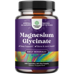 Rena Magnesium Glycinate Supplement 400mg Per Servering - Vegan High Absorption Chelated Magnesium kapslar för kvinnor och män med Elemental 400mg för humörsömn och avkopplingsstöd - 240 greve