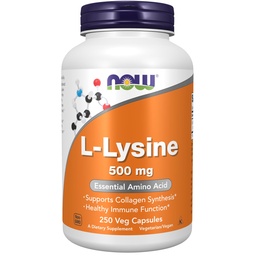 NU L-lysin 500 mg, 250 kapslar