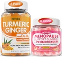 2 Pack Turmeric Ginger Gummies + 1Pack Menopause Supplement Fylld Gummies