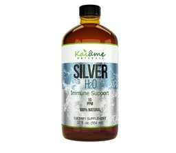 Kaiame Naturals Colloidal Silver, Ionic Silver Solution, 10 PPM, Large 32 oz Glass Bottle, Natural Immune Support Supplement, Säker för vuxna, barn och husdjur