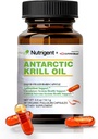 Antarctic Krill Oil 350 mg, Liquid Filled Organic Capsules, Omega-3 EPA, DHA, Astaxanthin och fosfolipider Supplement, Support Heart, Brain & Joint Health, No Fishy Aftertaste, 30 Count