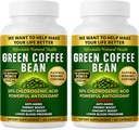 Green Coffee Bean Extract, 100% Pure Green Coffee Bean Capsules, 50% klorogensyra, 10 000 mg styrka, 120 kapslar, 4 månaders leverans, icke-GMO och Glutenfri, traditionell växtbaserade tillskott