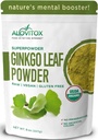 Ginkgo Biloba Leaf Powder 8oz - Ginkgo Biloba Tea stöder hälsosam åldrande, minne, fokus, humör och koncentration - 100% naturlig Ginko Leaf Extract, Vegan, Non GMO & Certified Organic Ginkgo Leaf Powder