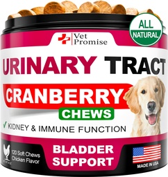 Hund UTI Behandling - Cranberry Supplement för hundar UTI - Bladder Control - Urinary Tract Infection Behandling Medicine - Cranberry Supplement Vitamins Multivitamin Chews - Tillverkad i USA