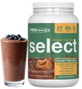 PEScience Välj Vegan Protein Powder, Plant Based Protein Powder, Amazing Taste, Smooth Texture, Pea och Brown Rice Blend, Dairy Free, Lactose Free, Gluten Free - Chocolate Peanut Butter, 27 Servings