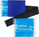 Återanvändbar Gel Ice Packs för skador 2 Pack med Wrap, 6.3 "x5.1", Hot Cold Soft Flexible Ice Freezer Pack, Cold Compress Therapy for Pain Relief, Surgery Recovery, Knee, Wrist, Ankle, Foot, Elbow, Shin