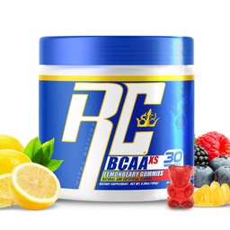 Ronnie Coleman BCAA XS Powder med EAAs, Branched Chain Amino Acids Post Workout Muscle Recovery, Sugar Free Hydration Drink för kvinnor och män, Lemonbeary Gummies, 30 portioner