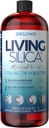 Orgono Living Silica Collagen Booster | Vegan Mineral-Based Silica Supplement | Supports Healthy Collagen & Elastin Production for Joint & Bone Support, Glowing Skin, Strong Hair & Nails | 33.8 Fl Oz