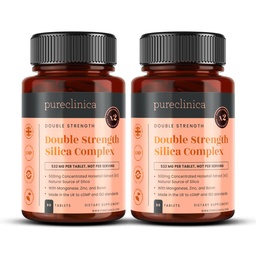 Dubbel styrka Silica Complex - 6 månaders leverans! (2000mg Horsetail Extract x 180 tabletter (2 flaskor 90))