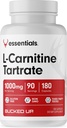 Bucked Up L-Carnitine Tartrate 1000mg, Essentials (90 portioner, 180 kapslar)