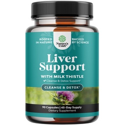Natures Craft Liver Cleanse Detox & Repair - Herbal Liver Support Milk Thistle Supplement - Silymarin Milk Thistle Supplements with Dandelion Root, Choline, Beetroot & Artichoke Extract - 90 Count