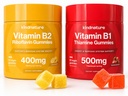 B-Vitamin Boost: B1 Thiamine 500mg & B2 Riboflavin 400mg Gummy Duo för barn & vuxna