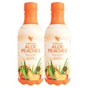 Forever Living - Aloe Peaches - Pure Aloe with Real Peach Flavor - Stöder Digestion och Immunity - Vegan och Gluten-Free - 33,8 fl oz (2-Pack)