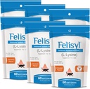 L-Lysine Soft Chews for Cats (60 Soft Chews) - stöder immun, andning och ögonhälsa. Lättar Sneezing, Runny Nose och Watery Eyes. Salmon Flavor - (6 Pack)
