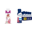 BOOST Breeze Clear Nutritional Drink, 9g Protein, 250 Nutrient-Rich Calories, Wild Berry, 8 fl oz & Ensure Liquid Clear Nutrition Drink, 0g fett, 8g protein, Blueberry Pomegranate, 10 Fl Oz