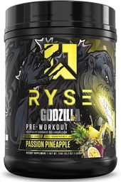RYSE Godzilla X Noel Deyzel Pre Workout Powder - Passion Pineapple - 400mg Caffeine, High Stim Pre-Workout för män och kvinnor med Citrulline & Beta Alanine - Energi, Pump & Focus - 20/40 portioner