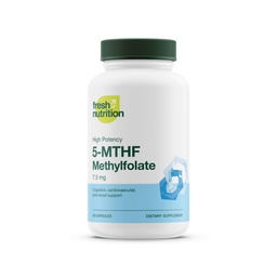 Färsk näring L Methylfolate 7.5mg - DNA Verified for Maximum Potency - Superior Bioavailability - 5-MTHF Methyl Folate - 90 kapslar