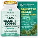 PurePremium Saw Palmetto 500 mg för Män / Kvinnor - Maximal styrka Saw Palmetto Extract | Pulverkapslar Supplement - Stöd Normal Urinary Tract, Prostate Health / Hair - 3 månader Supply - 100 Tabletter