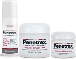 Penetrex Joint & Muscle Therapy Trio - Soothing Comfort for Back, Neck, Hands, Feet - Premium Whole Body, Rub med Arnica, Vitamin B6 MSM & Boswellia - 2oz, 3oz, 4oz